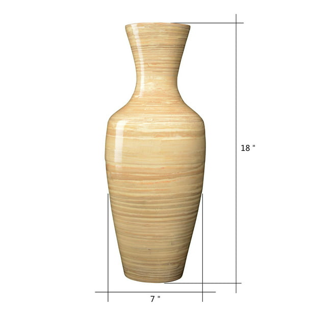 Ceramic Vases Flower Vase 9 inch High Unique Wave-Shape Design Vases for Home Decor-Set of Two Yellow and Orange 